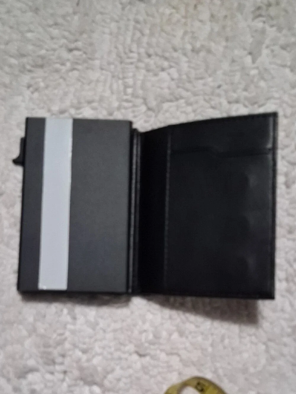 Brown Leather Wallet and Black Card Holder Set